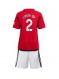 Manchester United Victor Lindelof #2 Domácí dres pro děti 2023-24 Krátký Rukáv (+ trenýrky)